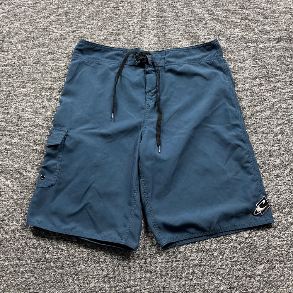 Y2K 2000s O'Neill Surf Baggy Cargo Board Shorts Dark Blue Mens Size 32